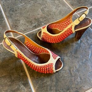 Chie Mihara red rock heels